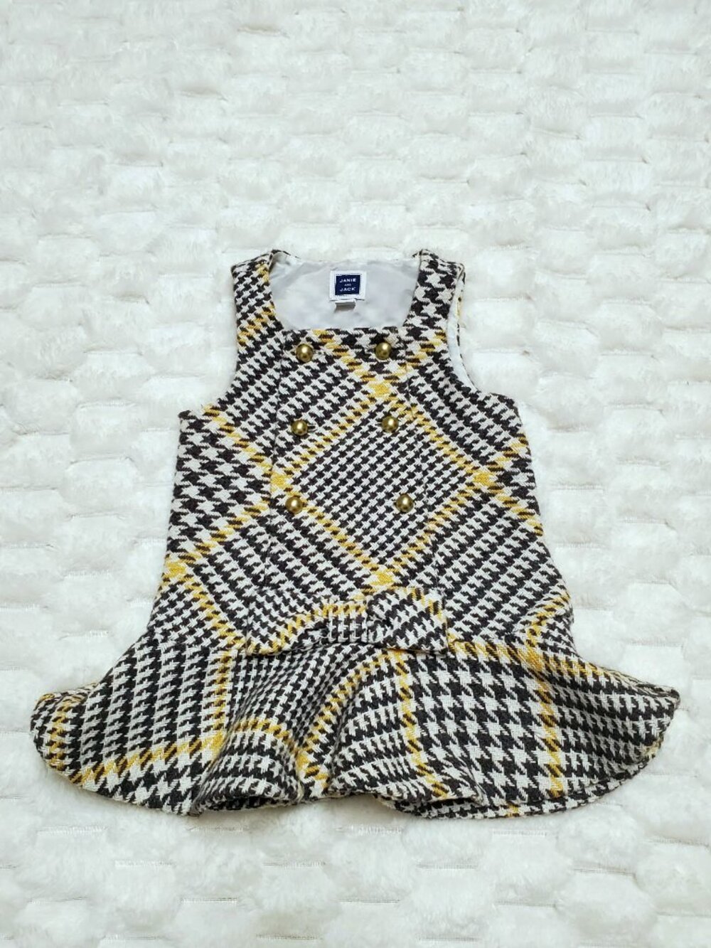 Janie and Jack Houndstooth Dress Size 6-12m
